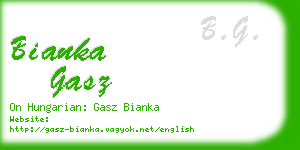 bianka gasz business card
